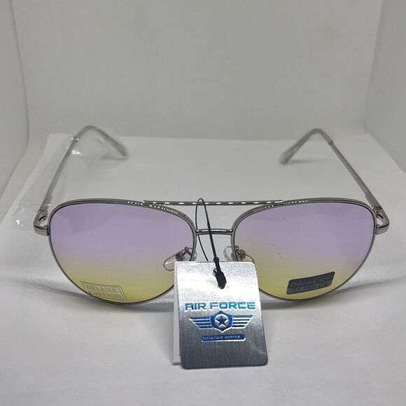 Air Force Unisex Aviator Ocean Lens Sunglasses - Picture 2 of 3